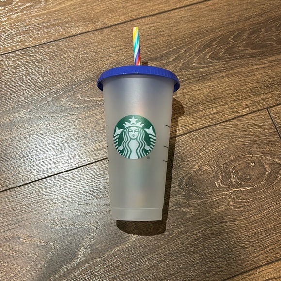STARBUCKS Reusable Confetti Colour Changing Cup with Multi-Colour Straw - Picture 5 of 12